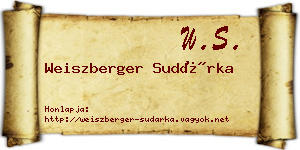 Weiszberger Sudárka névjegykártya
